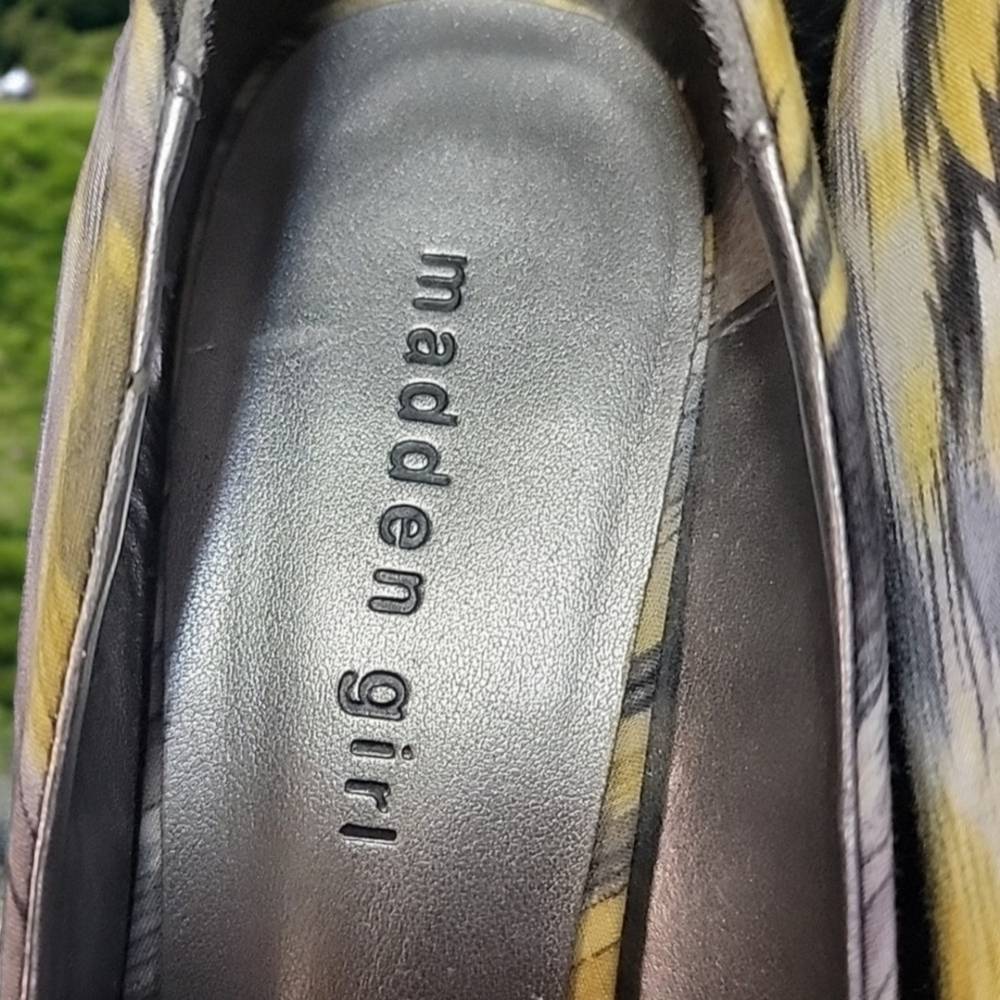 Madden Girl 9.5 Womens Yellow Black and White with Pattern - Picture 2 of 8